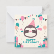 Sloth Grattis på födelsedagen