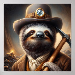 Sloth Guld Miner Poster