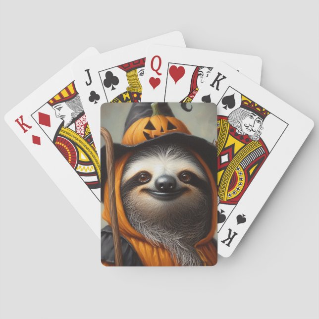 Sloth Halloween Casinokort (Baksidan)