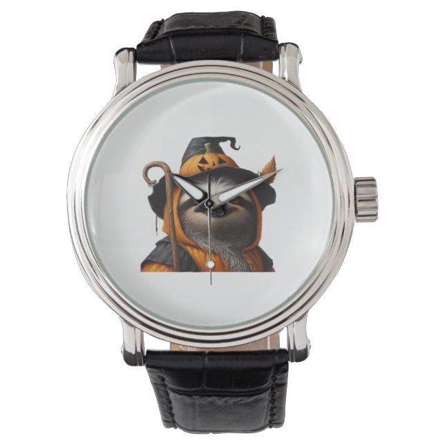 Sloth Halloween Classic T-Shirt Armbandsur (Framsida)