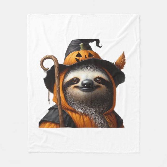 Sloth Halloween Classic T-Shirt Fleecefilt (Framsidan)