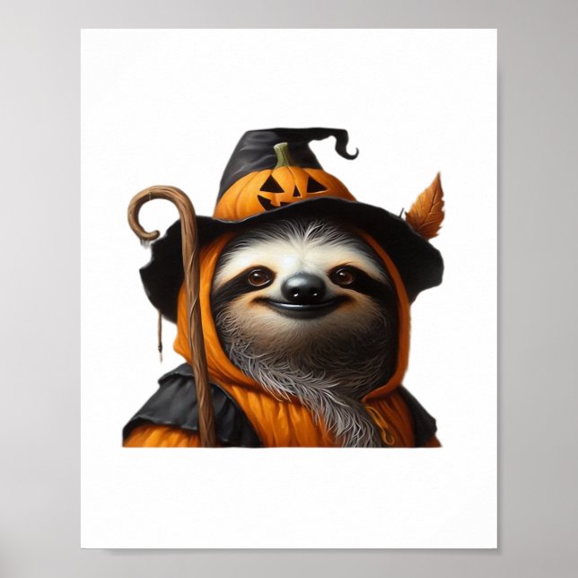 Sloth Halloween Classic T-Shirt Poster (Framsidan)
