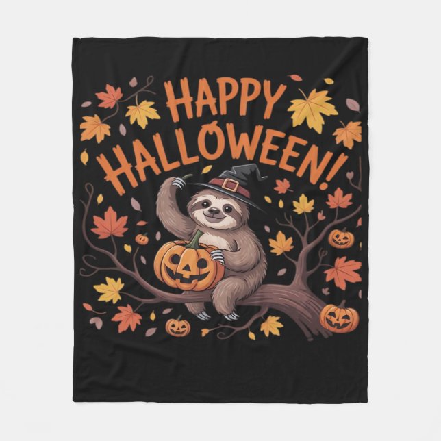 Sloth Halloween Day Classic T-Shirt Fleecefilt (Framsidan)