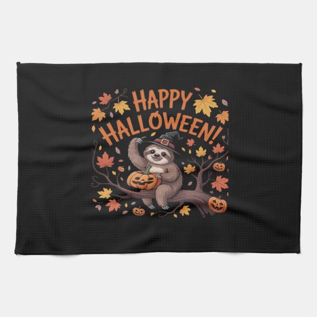 Sloth Halloween Day Classic T-Shirt Kökshandduk (Horisontell)