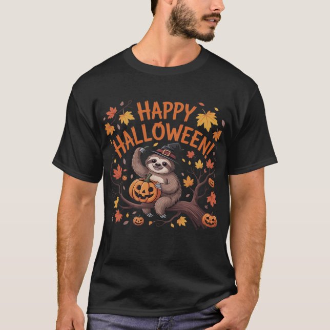 Sloth Halloween Day Oversized T-Shirt (Framsida)