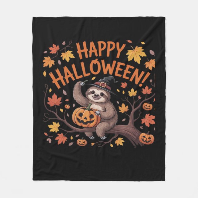 Sloth Halloween Day Oversized T-Shirt Fleecefilt (Framsidan)