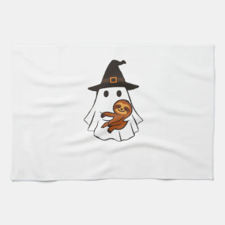 Sloth Halloween Ghost Witch Hat Animal Lovers Boys Kökshandduk