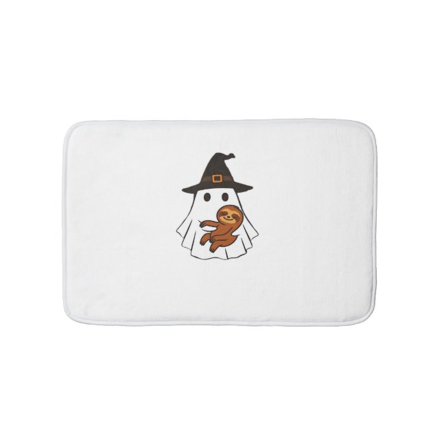 Sloth Halloween Ghost Witch Hat Djur älskare Boys Badrumsmatta (Framsidan)