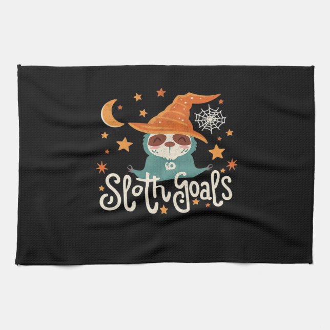 Sloth Halloween Goals Classic T-Shirt Kökshandduk (Horisontell)