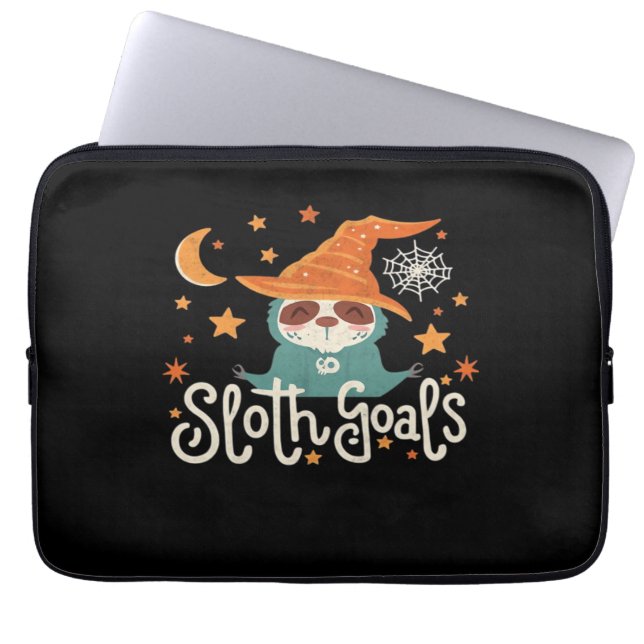 Sloth Halloween Goals Classic T-Shirt Laptop Fodral (Framsidan)