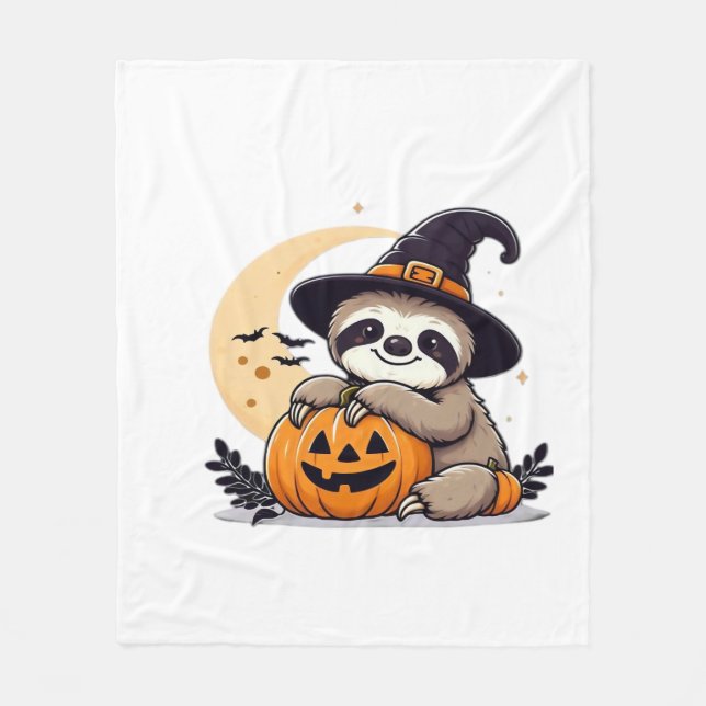 Sloth Halloween Motif Cute Classic T-Shirt Fleecefilt (Framsidan)