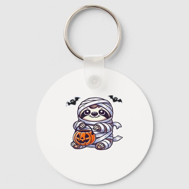 Sloth Halloween Mummy Kids Women Manar Sloth Class Nyckelring (Framsida)