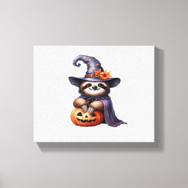Sloth Halloween Outfit Classic T-Shirt Canvastryck (Framsida)