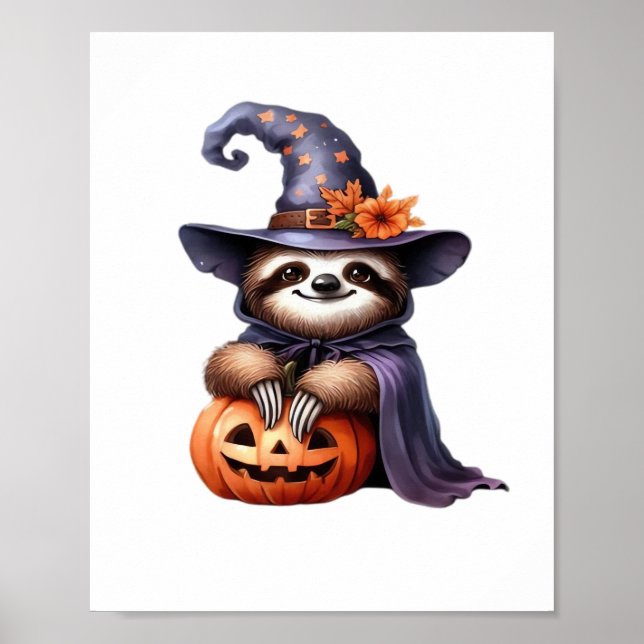 Sloth Halloween Outfit Classic T-Shirt Poster (Framsidan)