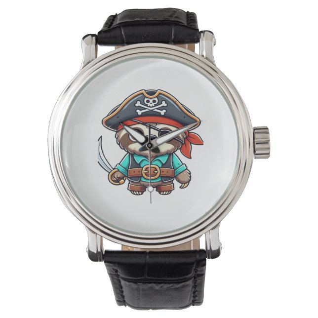 Sloth Halloween Pirat Kids Women Manar Sloth Class Armbandsur (Framsida)