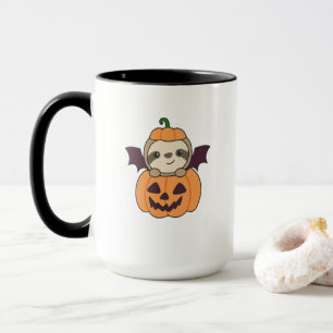 Sloth Halloween Pumpkin Fladdermus Costume Mugg