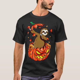 Sloth Halloween Pumpkin T Shirt