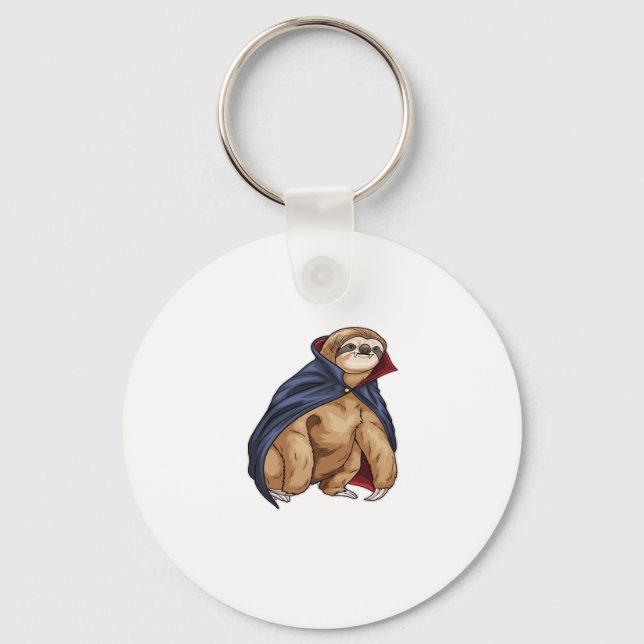 Sloth Halloween Vampire Classic T-Shirt Nyckelring (Framsida)