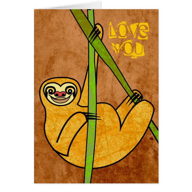 Sloth Hälsningskort (Framsidan)