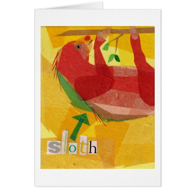 Sloth! Hälsningskort (Framsidan)