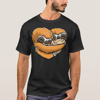 Sloth Heart Valentines day Gift for Girls Manar Wo T Shirt