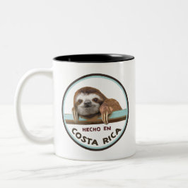 Sloth - Hecho en Costa Rica, Pura Vida Two-Tone Co Två-Tonad Mugg