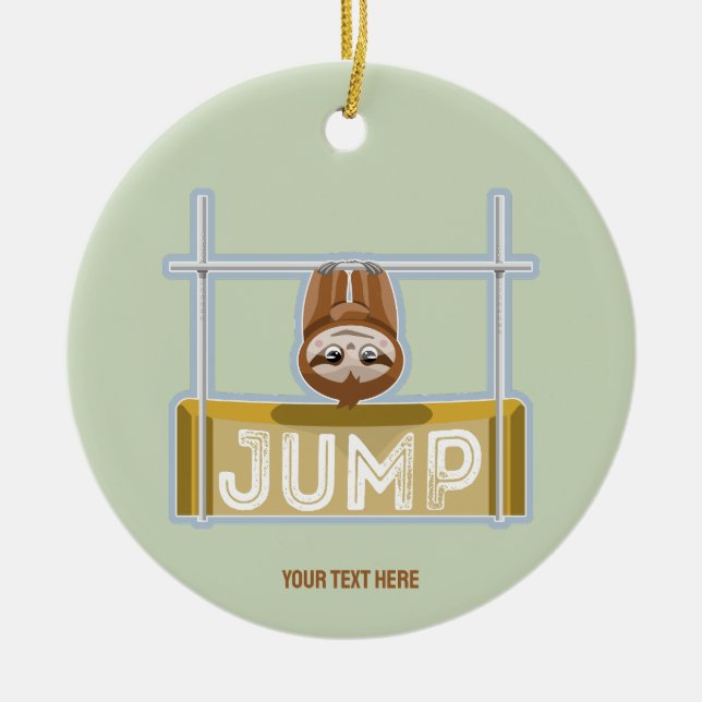 Sloth High Jump Julgransprydnad Keramik (Framsidan)