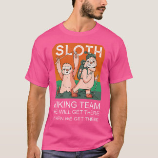 Sloth Hiking Team Mountain Bed Nap Doze Träd Anima T Shirt