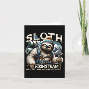 Sloth Hiking Team Nature Activities Älskare Sloth Kort