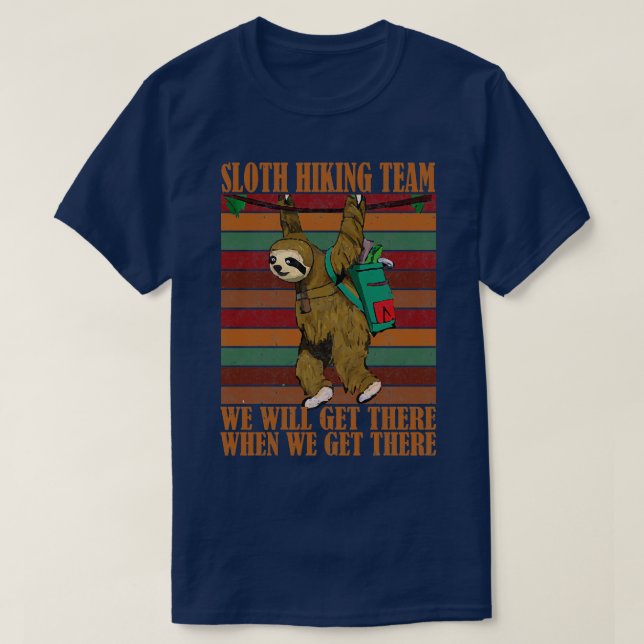 Sloth Hiking Team T Shirt (Design framsida)