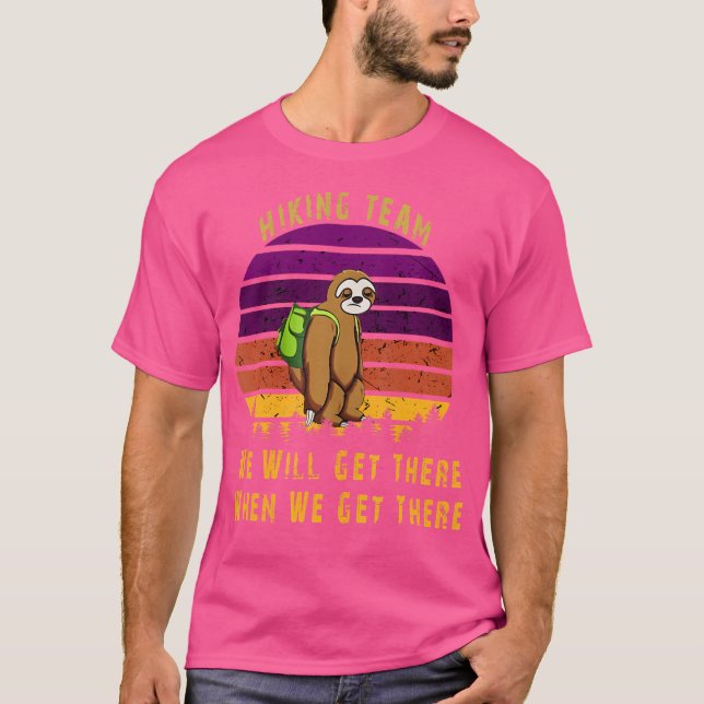 Sloth Hiking Team T Shirt (Framsida)