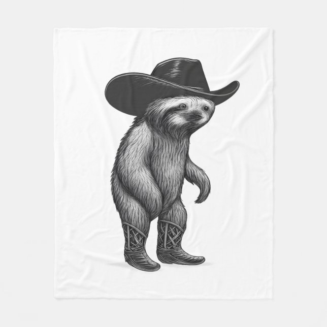 Sloth Howdy Sloth Fleecefilt (Framsidan)