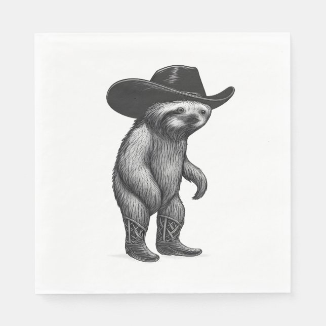 Sloth Howdy Sloth Pappersservett (Framsidan)