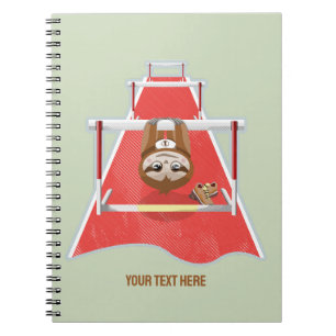 Sloth Hurdles tävling ateletics Anteckningsbok