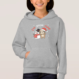 Sloth I är Snö Cute Snögubbe Snö Pun T Shirt