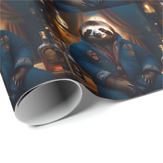 Sloth i hans drickande Jacka, Presentpapper (Rullad Hörn)