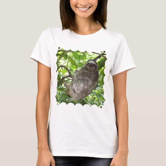 Sloth i träd t shirt (Framsida)