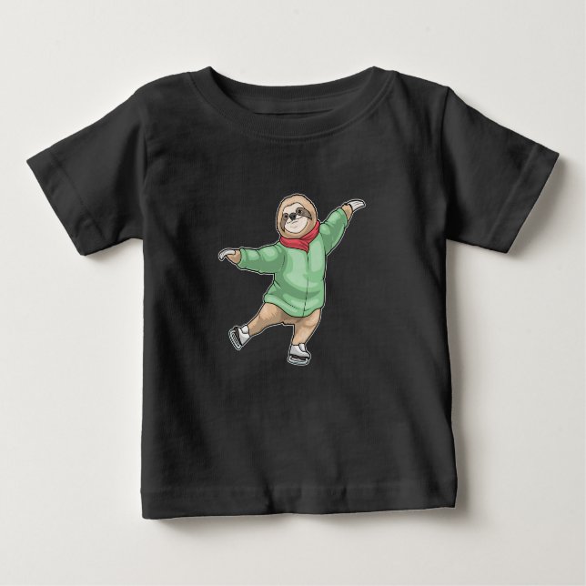 Sloth Ice-skridskor T Shirt (Framsida)
