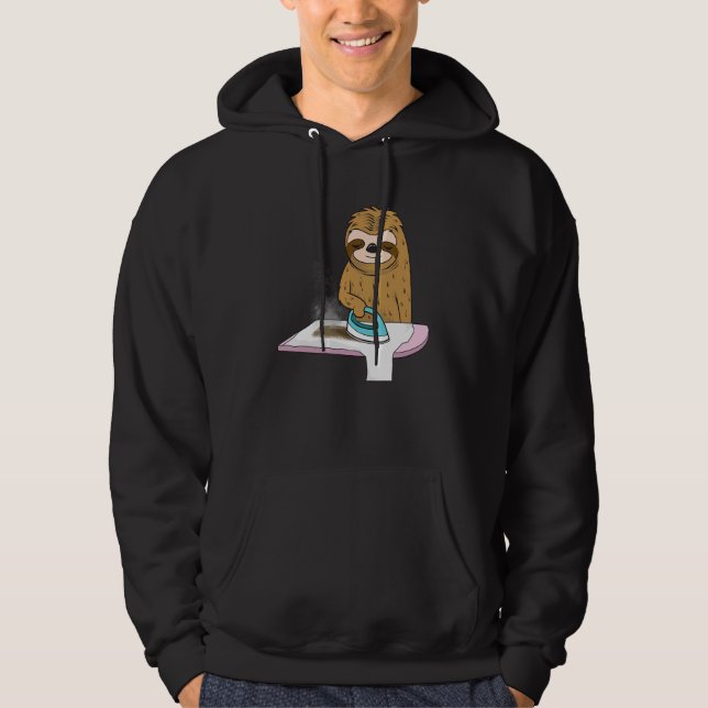 Sloth  iron his   too hoodie (Framsida)
