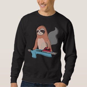Sloth Ironing Household Lazy Cute Sloth Lång Ärmad Tröja