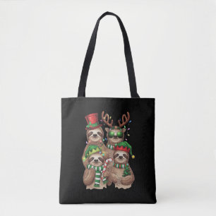 Sloth jul Merry Slothmas Sloth Älskare Gift Tygkasse