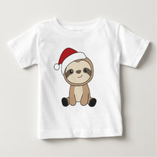 Sloth jul Snö Winter Animals Sloths Baby T- T Shirt