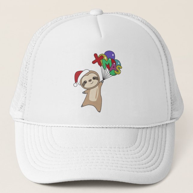 Sloth jul Snö Winter Animals Sloths Keps (Framsida)