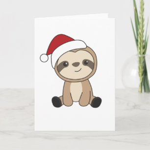 Sloth jul Snö Winter Animals Sloths Kort