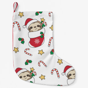 Sloth jul Snö Winter Animals Sloths Liten Julstrumpa