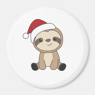 Sloth jul Snö Winter Animals Sloths Magnet