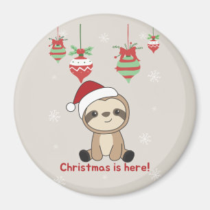 Sloth jul Snö Winter Animals Sloths Magnet