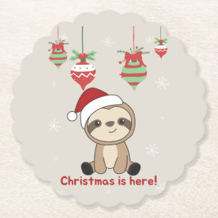 Sloth jul Snö Winter Animals Sloths Papper C Underlägg Papper