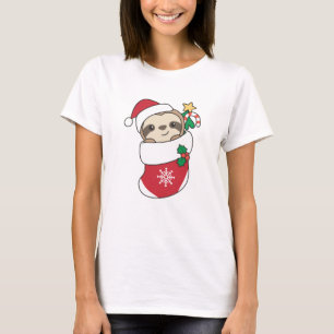 Sloth jul Snö Winter Animals Sloths T Shirt