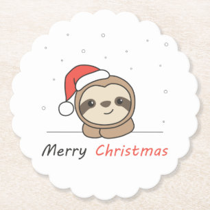 Sloth jul Snö Winter Animals Sloths Underlägg Papper